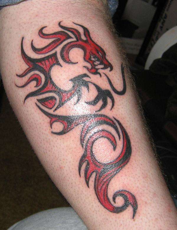 tribal dragon tattoo