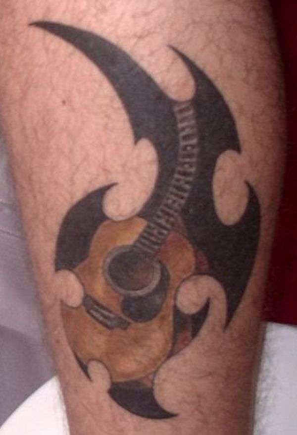 Acoustic Guitar W/ Tribal tattoo