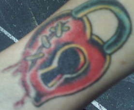 Heart Padlock tattoo