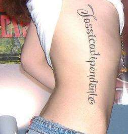 Italian for ''Addicted...." tattoo
