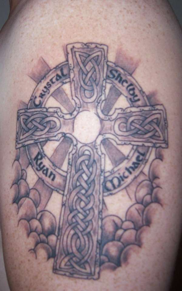 family cross tattoo