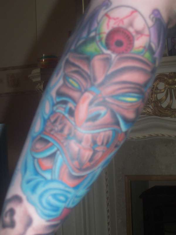 tiki mask tattoo