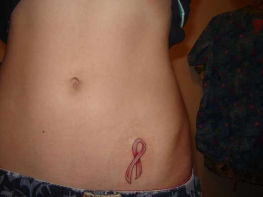 Breast Cancer Ribbon tattoo
