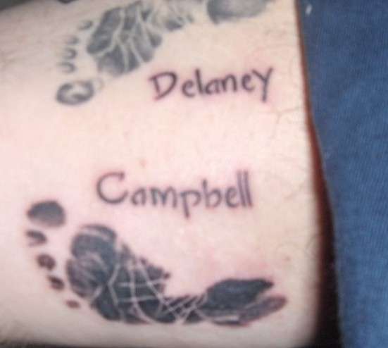 Footprints round 2 tattoo