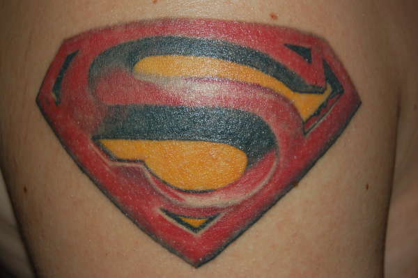 superman logo tattoo drawing