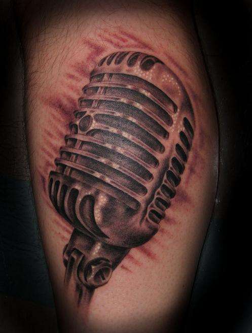 50's Microphone tattoo