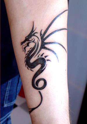 tribal dragon tattoo