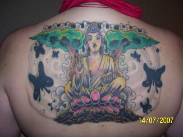 Buddha scene tattoo