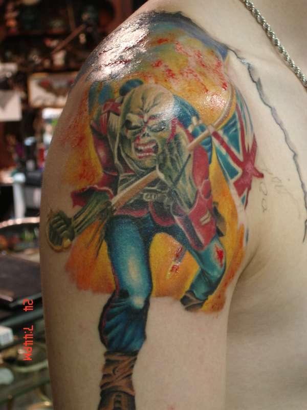 New color for my Eddy Iron maiden the trooper tattoo