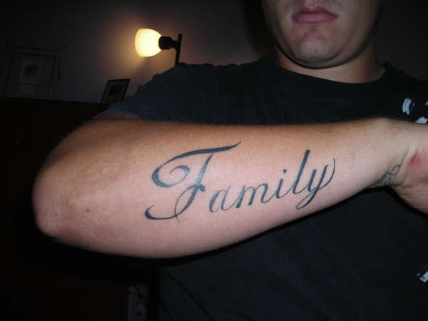 family their the world 2 me tattoo