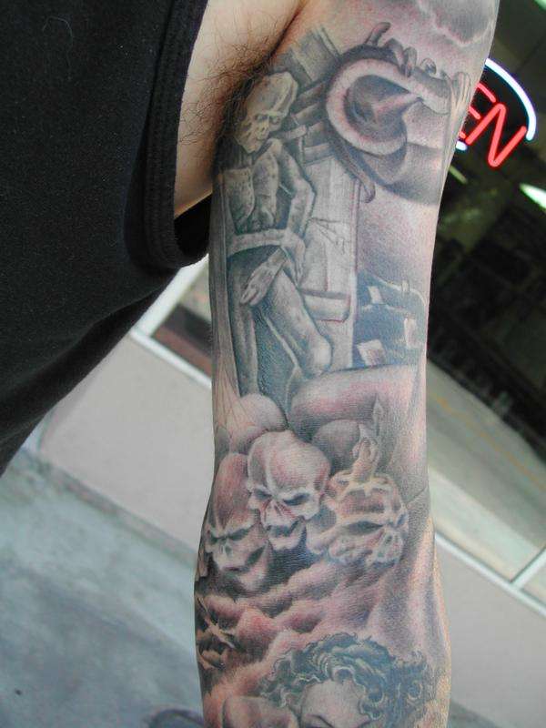 Full sleeve tattoo