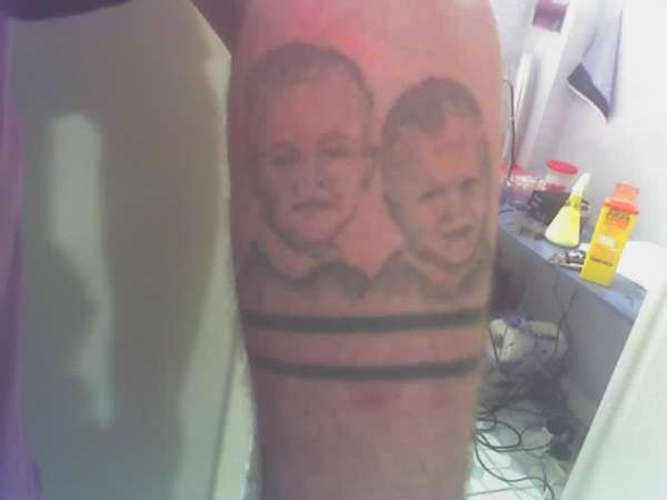 portrait of my children tattoo