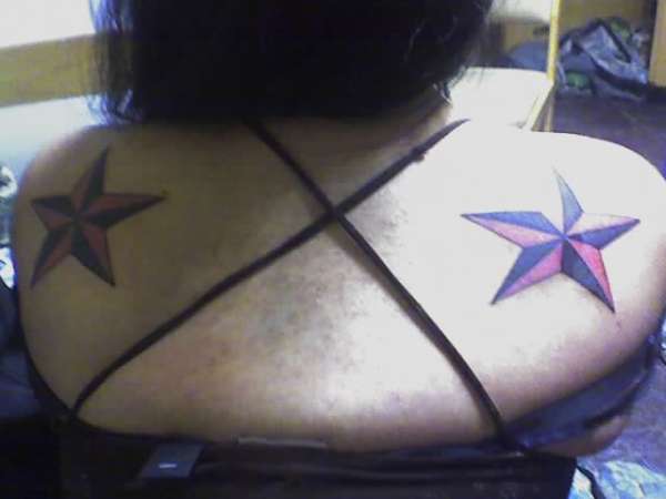 black and red stars tattoo