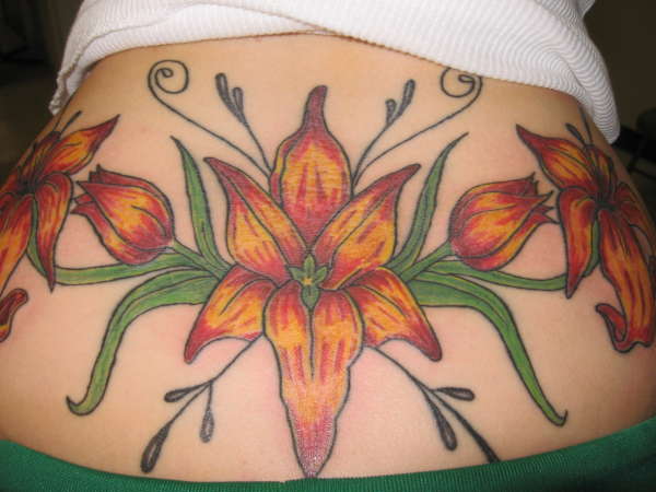 lower back piece tattoo