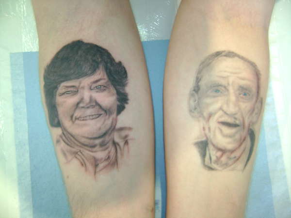 grandparents of client tattoo