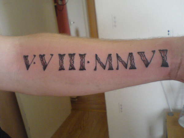 roman numerals tattoo
