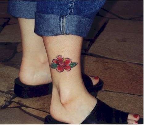 Hibiscus flower tattoo