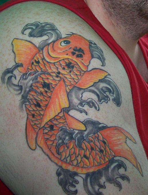Japanese Koi - Upper Right Arm tattoo
