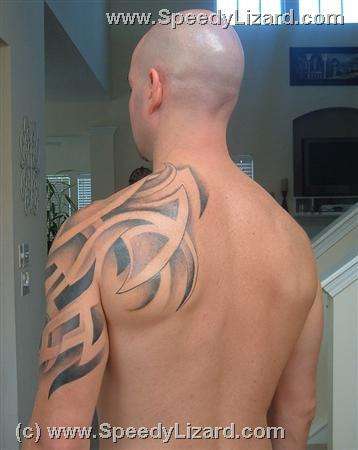 Warrior Arm/Chest/Back Rear tattoo