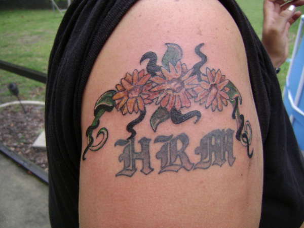 Sunflower girl tattoo