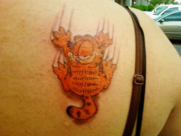 friend's garfield tattoo
