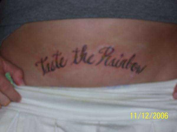 "Taste The Rainbow" tattoo