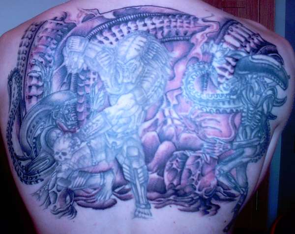 alien vs predator tattoo