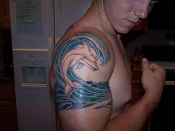 Dolphin Wave tattoo