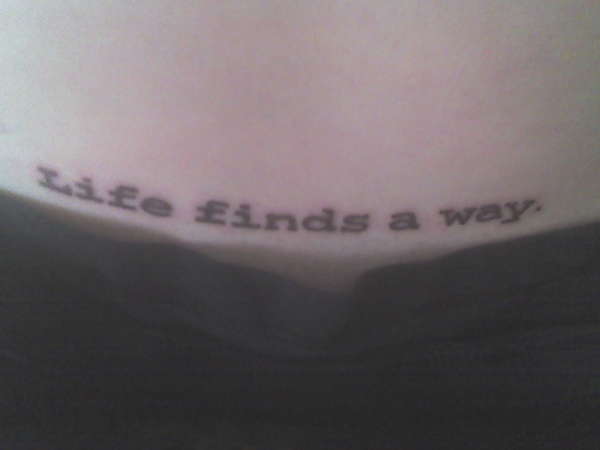 Ode to Michael Crichton tattoo
