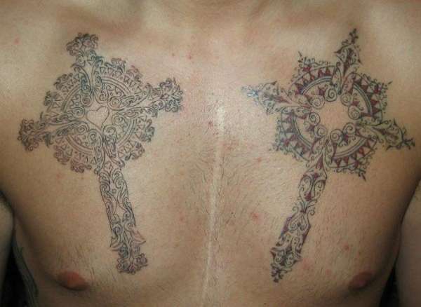 Two Crosses tattoo