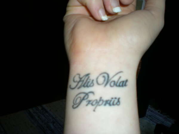 Alis Volat Propriis tattoo