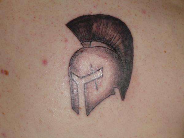 spartan helment tattoo
