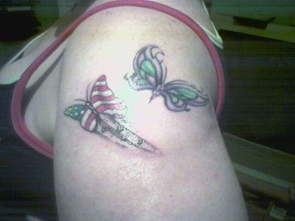 Butterflies in progress tattoo