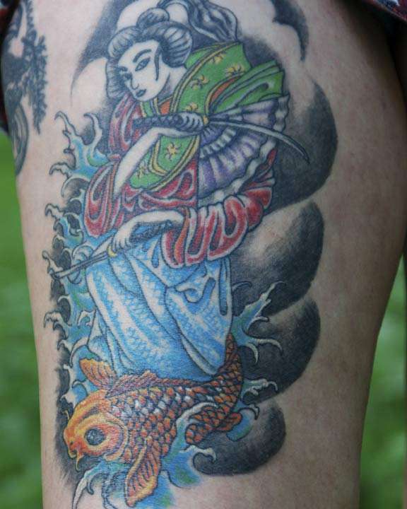 right thigh tattoo