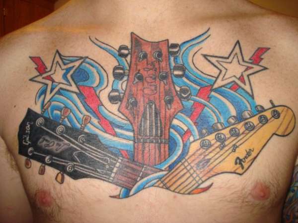 Guitars tattoo
