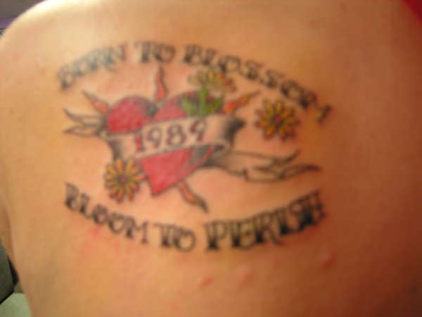Born to Blosson tattoo
