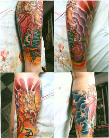 Fairy Calf Sleeve (completed) tattoo