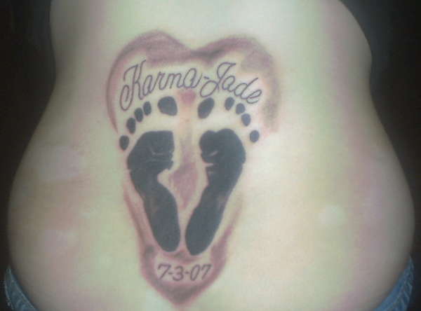 My Daughter's foot Prints When she was 2 months old tattoo