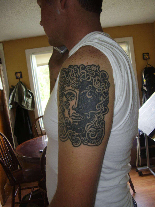 mask of athena tattoo