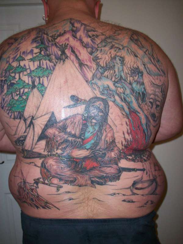 Indian Backpiece tattoo