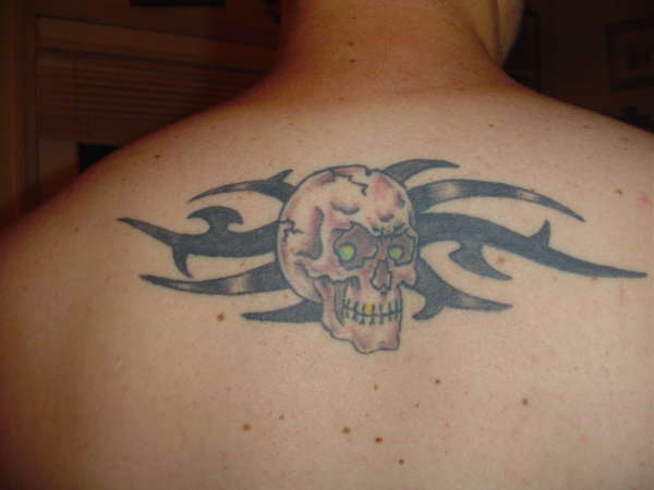 Back, Tribal Skull tattoo