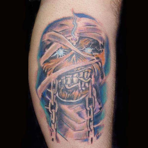 Iron Maiden World Slavery Tour Eddie tattoo