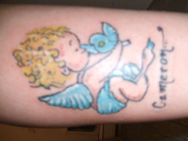 cutie angel tattoo