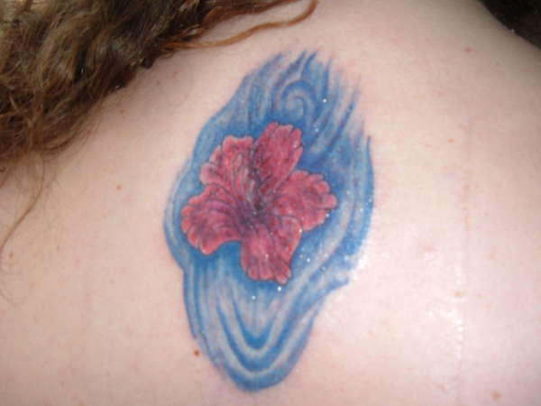 Hibiscus in water tattoo