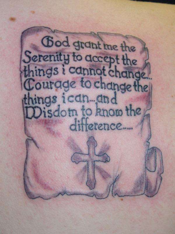Serenity Prayer tattoo