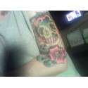 Skull and Scully (in progress) tattoo