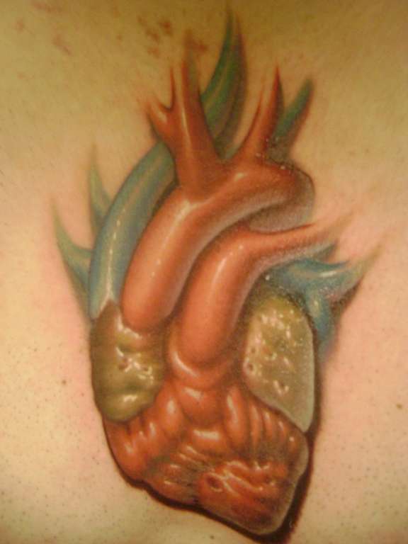 anatomically correct heart tattoo
