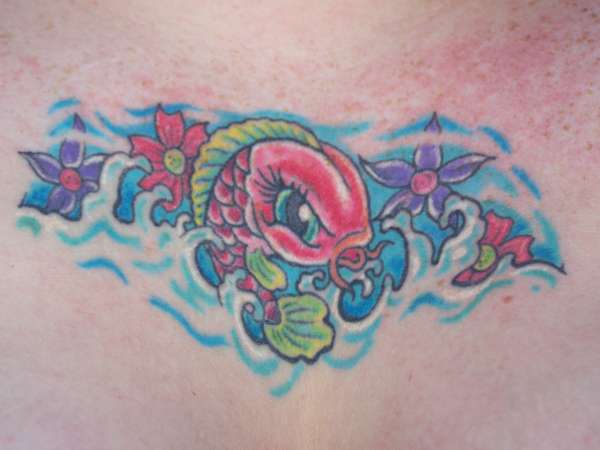 chest Koi fish tattoo