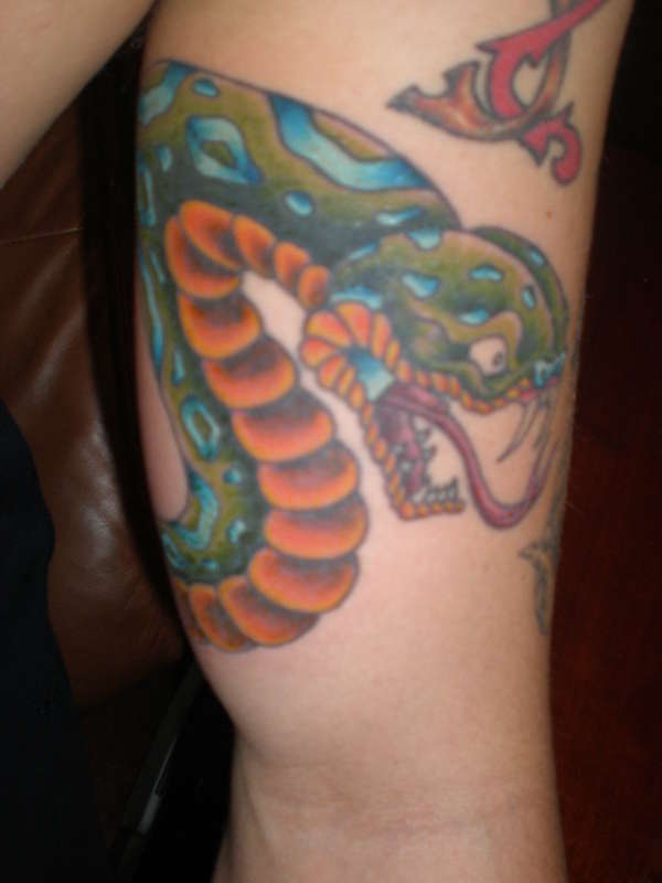 front snake tattoo