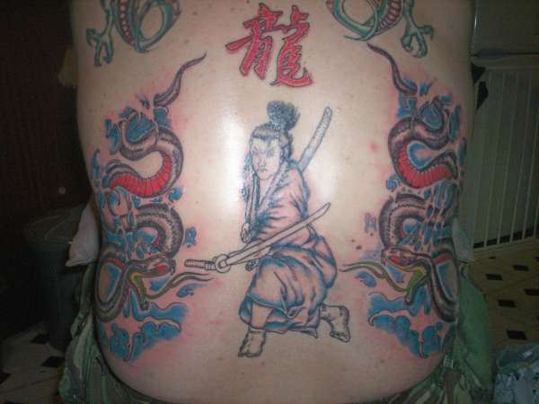 Jap warrior/ snakes tattoo